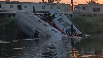 مستشفى المنيا: إصابات حادث القطارين جميعها خفيفة