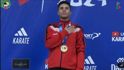 محافظ الإسماعيلية يهنئ لاعب القناة لحصوله على الميدالية الذهبية في بطولة العالم للشباب 