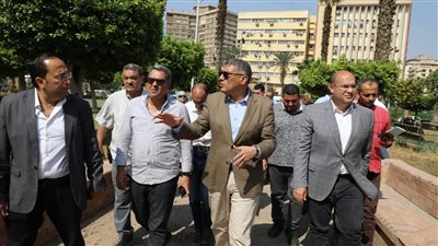 محافظ الجيزة يكلف بوضع مخطط لتطوير حدائق شارع البحر الأعظم والمحطة 