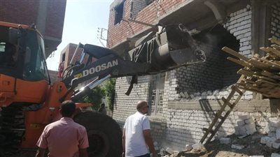 إزالة 154 حالة تعد على الأراضي الزراعية وأملاك الدولة بالمنيا