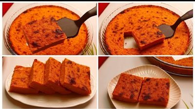 أحلى من البسبوسة | طريقة عمل صينية البطاطا الحلوة بالفرن.. وصفة جديدة بالسميد