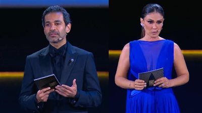 بسمة وصدقي صخر يقدمان حفل افتتاح الدورة السابعة من مهرجان الجونة السينمائي