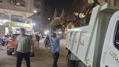 حملة مكبرة لإزالة إشغالات شوارع شبرا الخيمة 