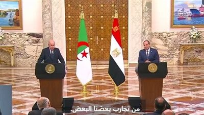 الرئيس الجزائري: مصر أكثر الدول معاناة لما يجري في غزة.. ونؤيد مبادرتها لوقف إطلاق النار بالقطاع