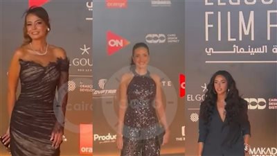 بينهم محمد فراج وداليا مصطفى وجيهان الشماشرجي.. الأسود يغلب على إطلالات نجوم الفن بفعاليات اليوم السابع لمهرجان الجونة