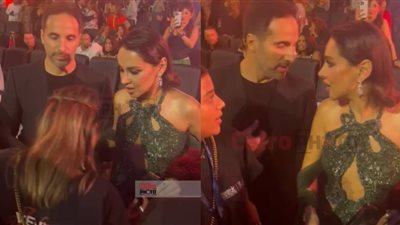 أول ظهور بحدث فني سويًا.. زوج ياسمين رئيس يدعمها بعرض فيلمها بمهرجان الجونة | صور