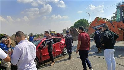 مصرع صغيرة وإصابة 3 آخرين من أسرة واحدة في حادث انقلاب ملاكي بترعة المريوطية بالجيزة