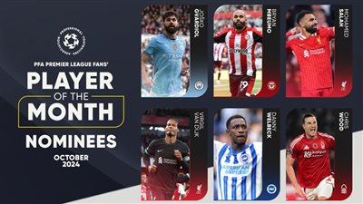 رابط التصويت.. رابطة المحترفين تعلن المرشحين لجائزة لاعب أكتوبر بالدوري الإنجليزي