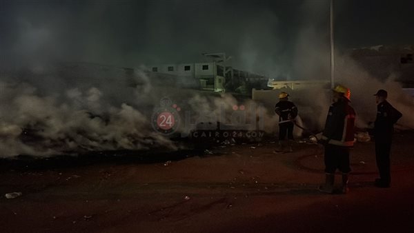 حريق في مخلفات 