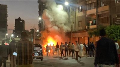 تفحم سيارة ملاكي جراء اندلاع حريق بها في الإسكندرية