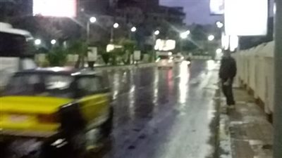 سقوط أمطار متوسطة على الإسكندرية