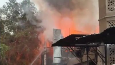 نشوب حريق داخل حلقة السمك بحلمية الزيتون.. والحماية المدنية تحاول السيطرة عليه