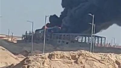 الحماية المدنية تتعامل مع حريق ثلاجة تبريد تحت الإنشاء في السادات بالمنوفية