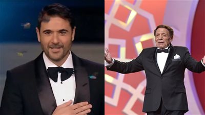 أحمد عز يهدي جائزة فاتن حمامة للتميز لـ الزعيم عادل إمام: قالي الالتزام والورق هما أبويا وأمي في المهنة