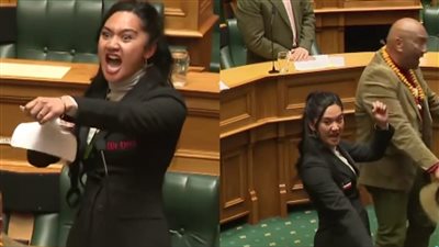 اعتراضا على قانون جديد.. شعب الماوري الأصليين يقاطعون حزب البرلمان النيوزلاندي برقصة الهاكا