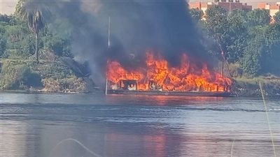 الحماية المدنية تسيطر على حريق في ذهبية نيلية بالأقصر