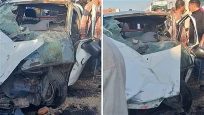 وفاة سيدتين وإصابة 16 آخرين في تصادم سيارتين بدمياط | أسماء