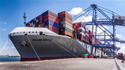 مصر تستقبل أطنانًا كبيرة من المواد الغذائية عبر ميناء دمياط البحري