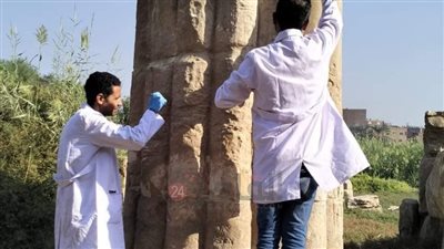 الآثار تبدأ ترميم القطع الأثرية بمنطقة عرب الحصن بالمطرية | صور