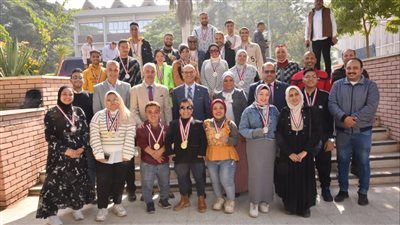 حصول مركز رعاية ذوي الإعاقة بجامعة أسيوط على المركز الأول في الأنشطة الطلابية 