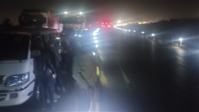 إصابة 3 أشخاص في حادث تصادم سيارتين على الطريق الإقليمي بالمنوفية