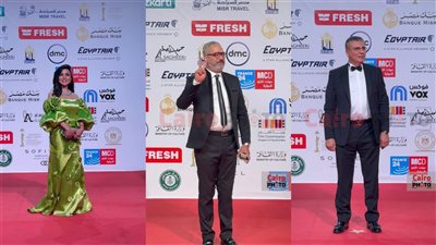 عمرو الليثي وتامر أمين وسهير جودة يتألقون على ريد كاربت ختام مهرجان القاهرة السينمائي| صور