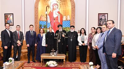 البابا تواضروس الثاني يستقبل قرينة رئيس كولومبيا