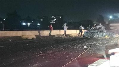 إصابة 15 شخصا في حادث تصادم أتوبيس و3 سيارات ملاكي أعلى طريق المحور اتجاه ميدان لبنان