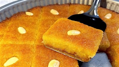 غرقانة في الشربات | طريقة عمل البسيمة بخطوات سهلة ومقادير مضبوطة