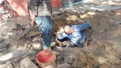 حي المعادي: إصلاح كسر ماسورة مياه شارع 82 بالحدائق القومية وعودة الخدمة لطبيعتها| صور