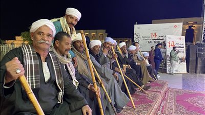 البروفات النهائية قبل انطلاق مهرجان التحطيب في نسخته الـ 14 اليوم بالأقصر|صور 