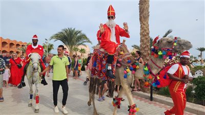 آلاف السياح يحتفلون بمهرجان الفواكه على شواطئ مرسى علم | صور