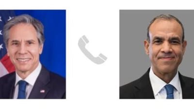 اتصال هاتفي بين وزير الخارجية والهجرة ونظيره الأمريكي لبحث مستجدات الأوضاع على الساحة السورية