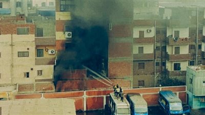 السيطرة على حريق مطعم بعمارة سكنية مكونة من 10 طوابق في طنطا 