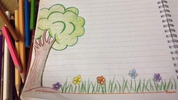 رسومات لتزيين الكراسات