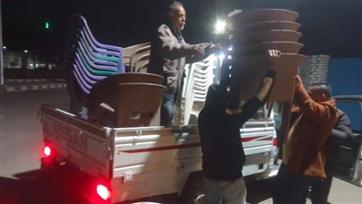 الجيزة: حملة مسائية مكبرة لإزالة المخالفات وتعديات المقاهي في البدرشين | صور