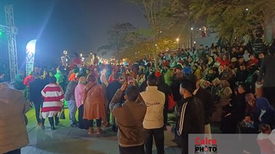 إضاءة بكل الألوان وألعاب نارية.. المواطنون يستقبلون 2025 على ضفاف ممشى أهل مصر