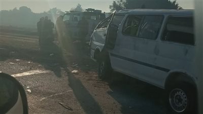 إصابة شخصين في انقلاب ميكروباص على الطريق الإقليمي بالمنوفية