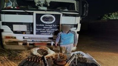 في مقطورة نقل.. القبض على تاجر سلاح حاول تهريب مضبوطات بمليون جنيه بالسويس