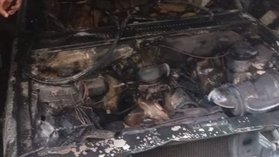 السيطرة على حريق شب بسيارة ملاكي خلال توقفها بالغربية 