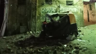 انهيار أجزاء خارجية من عقار في المندرة بالإسكندرية