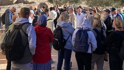 انتعاشة سياحية.. 666 سائحًا في زيارة للمقدسات الدينية بسانت كاترين اليوم