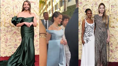 انجلينا وابنتها بالتبني وسيلينا جوميز وخطيبها وإطلالة نسائية لـ جوثان فان نيس.. أبرز لقطات حفل جولدن جلوب 2025