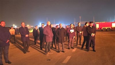 محافظ القليوبية يتابع حريقا بأحد خطوط أنابيب البترول بمنطقة الخانكة بالسلام