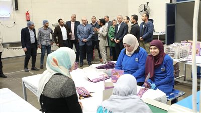 محافظ بني سويف يتفقد مصنعي أغذية بمنطقة بياض العرب
