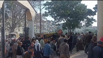 تشييع جنازة حنان ضحية انهيار منزل في البحيرة