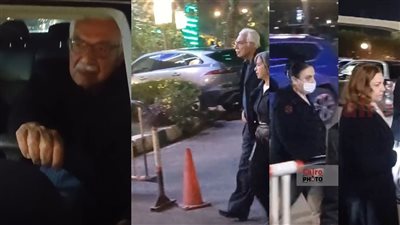 أحمد نظيف وصفاء أبو السعود والمسلماني في عزاء الإعلامية ليلى رستم بمسجد الشرطة