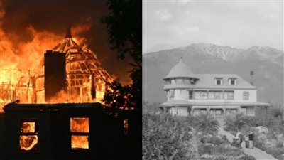 من القرن الـ 19..حرائق كاليفورنيا تلتهم قصر تم استخدامه كموقع تصوير في هوليوود لعقود