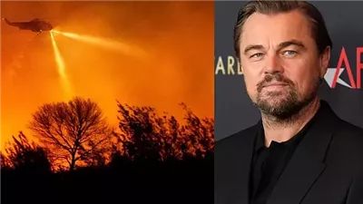 ليوناردو دي كابريو يتعرض لانتقادات بسبب هروبه من حرائق لوس أنجلوس مع صديقته في طائرة خاصة