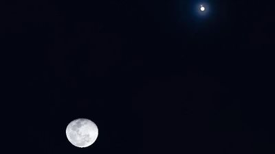 يحدث الآن.. اقتران القمر مع كوكب المريخ في سماء مصر 